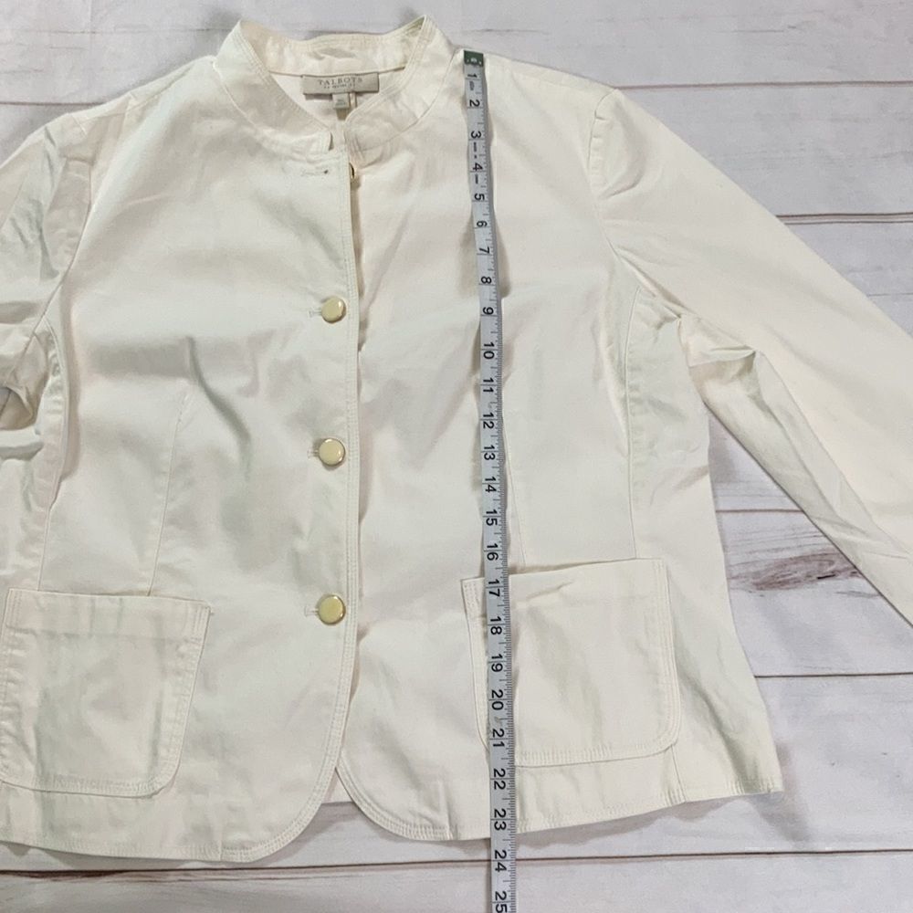 Talbots White Ivory Button Down Jacket - Picture 5 of 7